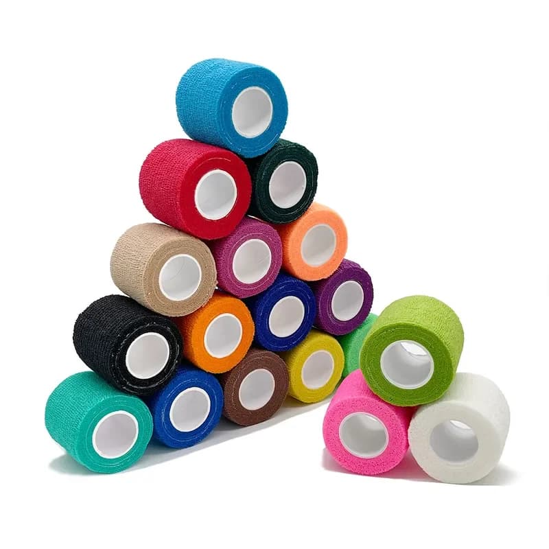 1/6/10 rotoli Benda elastica autoadesiva, tatuaggio sportivo, nastro cinematico traspirante avvolto per lesioni alla caviglia, polso e dito