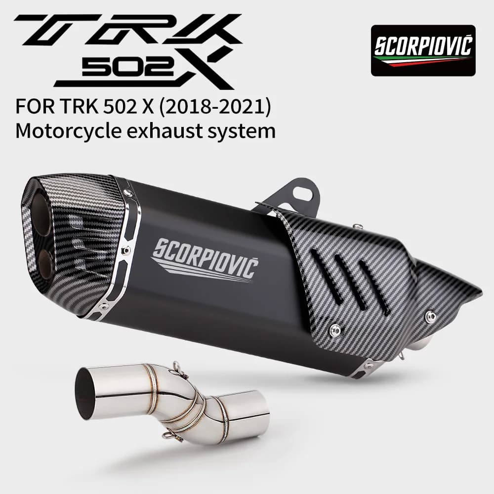 Per moto TRK502X 502X e serie sistema completo tubo centrale dal 2018 2019 2020 2021 Sistema di scarico