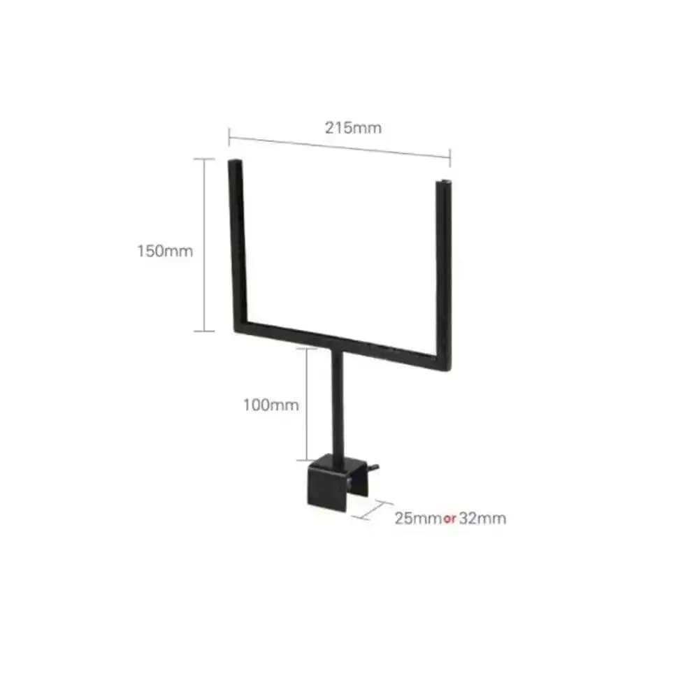 1PC Negozio di abbigliamento Scaffale Talker Tubo quadrato Morsetto per tubo Cornice per poster Cartellone pubblicitario A5 Porta etichette per prezzi promozionali