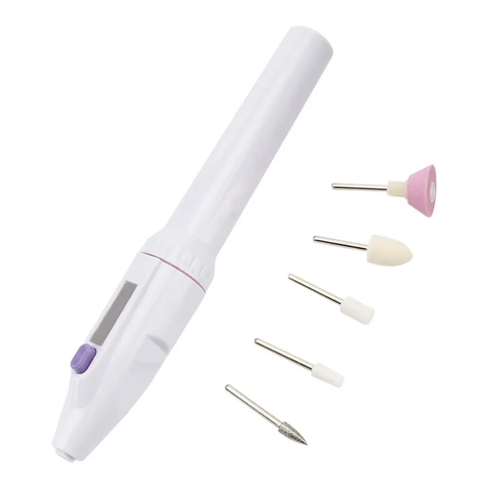 1 set di strumenti multifunzionali per nail art, lima elettrica per unghie con 5 testine lucidanti, impugnatura comoda, lucidatrice per manicure, regalo per le donne