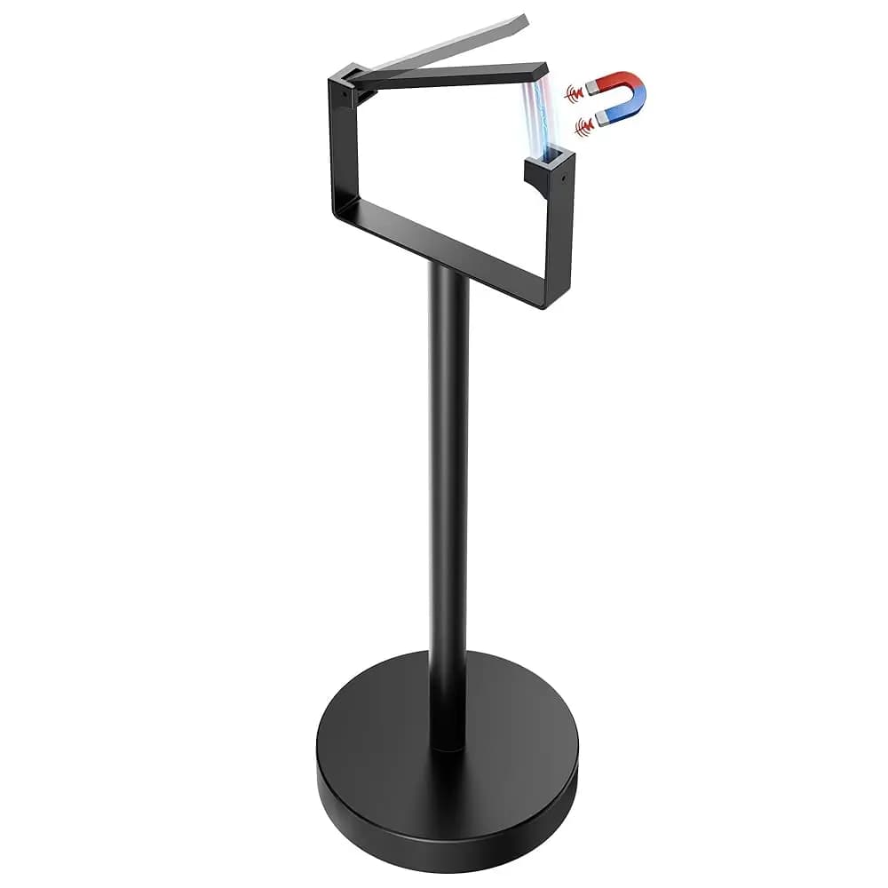 Supporto per carta igienica RUACQ, supporto per carta igienica con chiusura magnetica e braccio girevole sollevabile, bagno in acciaio inossidabile SUS304