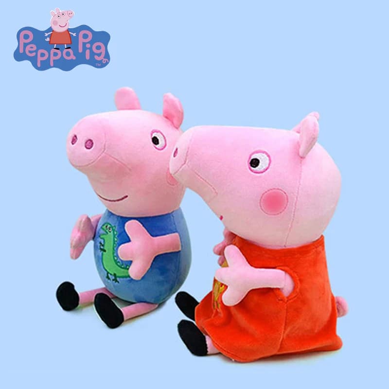 Simpatici Peluche di Peppa Pig da 30cm, Orsacchiotto George, Mr. Dinosauro, Giocattoli Kawaii Imbottiti, Regali per Bambini