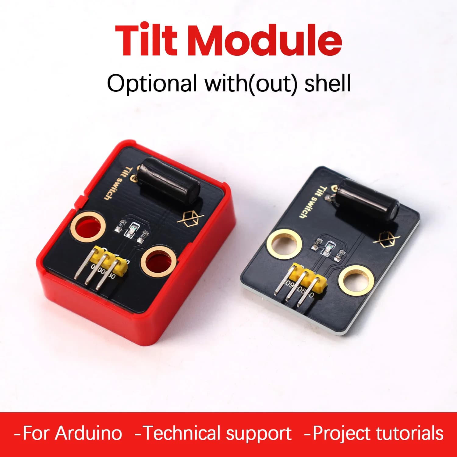 Titl / vibration sensor module for DIY projects Arduino and Raspberry PI compatible with Lego blocks