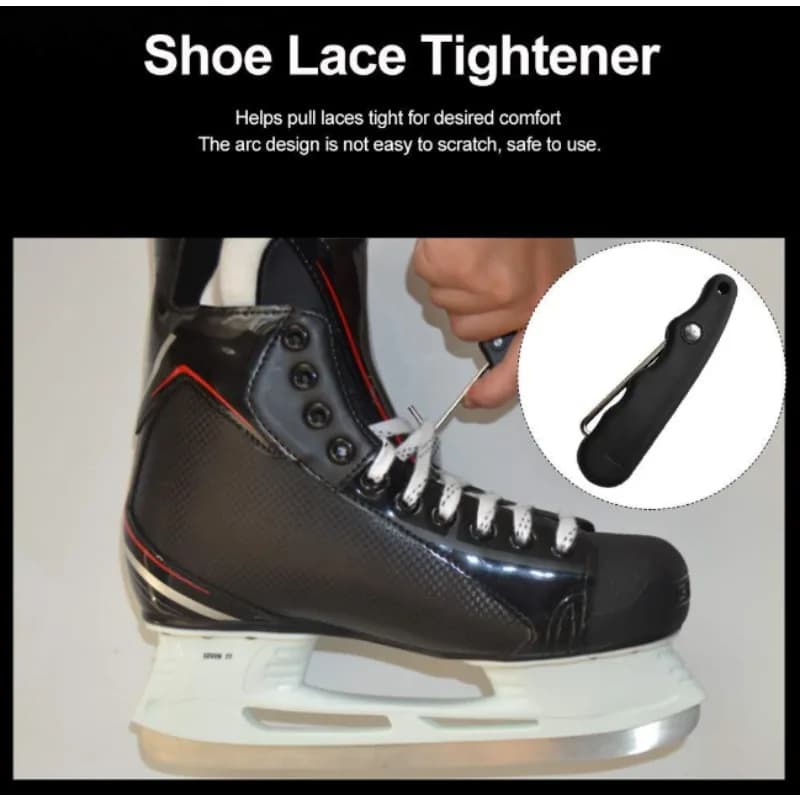 1Pc Foldable Skate Lace Tightener With Extended Hook Portable Ice Hockey Roller Skate Shoe Lacing Tool for Quick Tightening