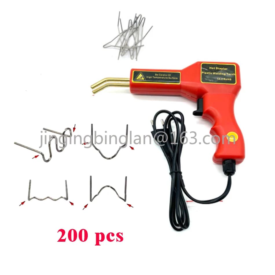 Colore rosso 50w Pistola per saldatura di plastica Macchina per la riparazione di plastica Riparazione di paraurti per auto Cucitrice a caldo Kit di riparazione in plastica PDR king