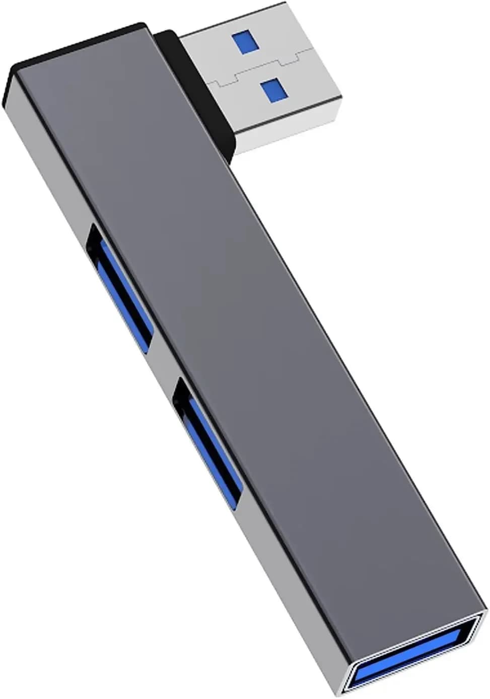 Hub USB Type-C a 90 Gradi, Docking Station a 4 Porte, Espansore per Trasferimento Dati Veloce USB 3.0 per PC e Laptop