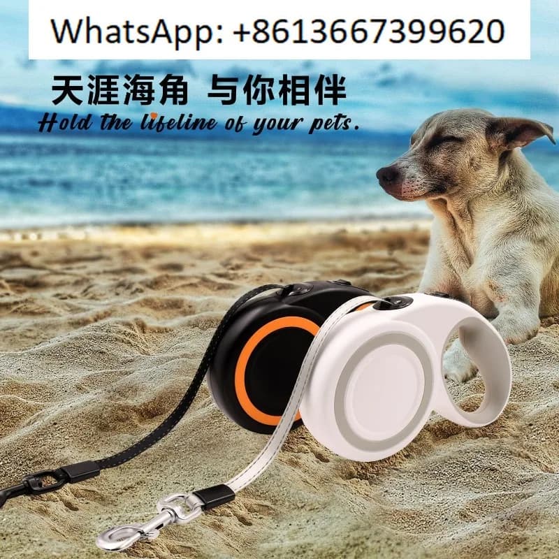 Guinzaglio per animali super liscio e resistente, guinzaglio per cani riflettente retrattile automaticamente, corda da esterno da 5 metri. 1 PZ