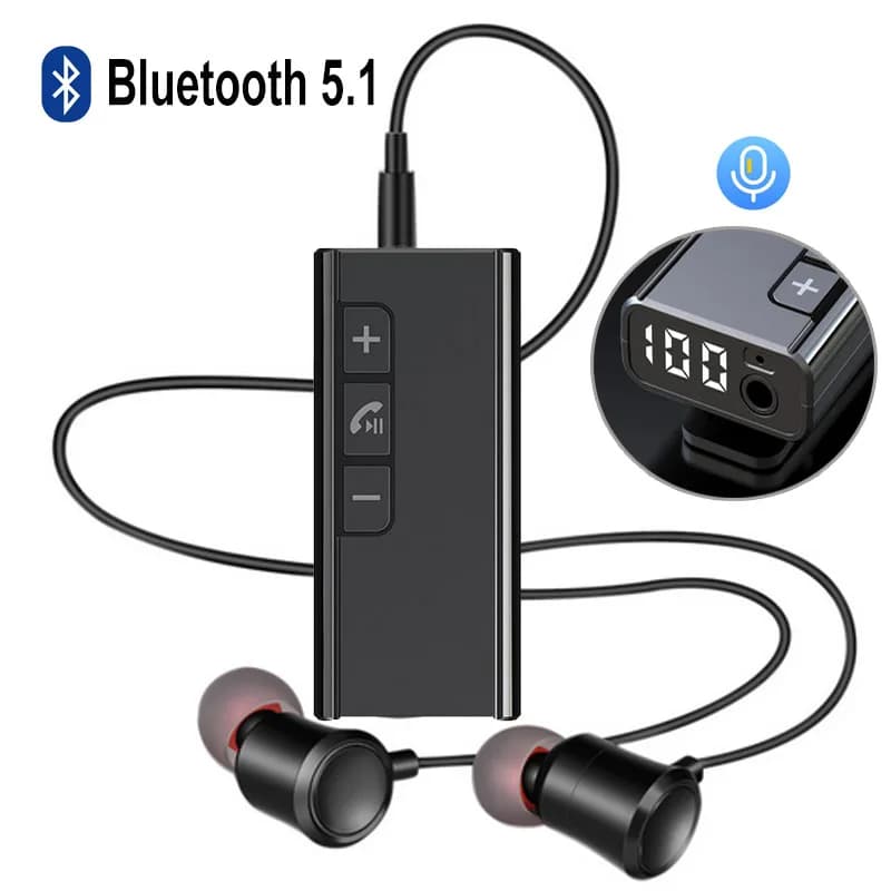 Ricevitore Bluetooth 5.1 adattatore AUX da 3.5mm lettore TF per altoparlante per cuffie per auto musica Wireless Bluetooth 3.5 Jack ricevitore Audio