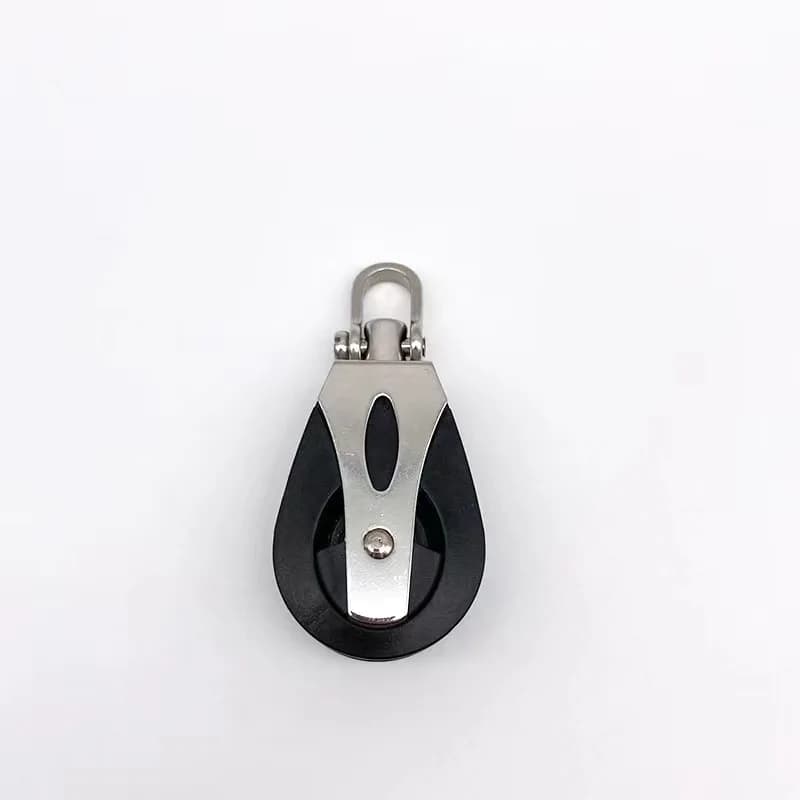 Universale in acciaio 316 1500Lbs Testa di carico Puleggia singola Nylon Barca a vela Cuscinetto semplice Puleggia Blocco Corda marina Runner Accessorio per barca