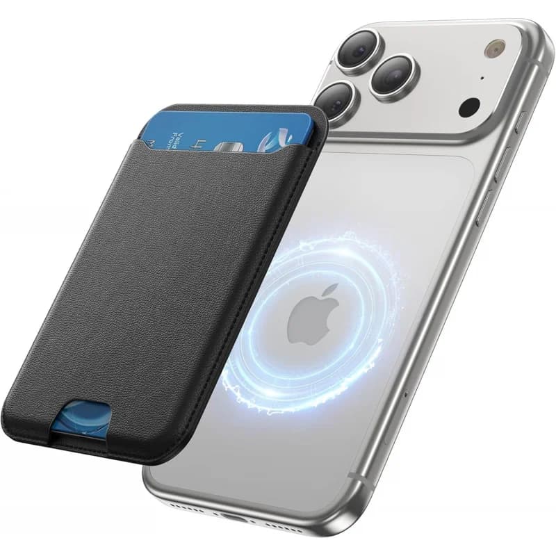 MagSafe Magnetic Wallet RFID Blocking Card Holder Slim Vegan Leather Strong Magnetic Phone Card Pocket Minimalist Portable Walle