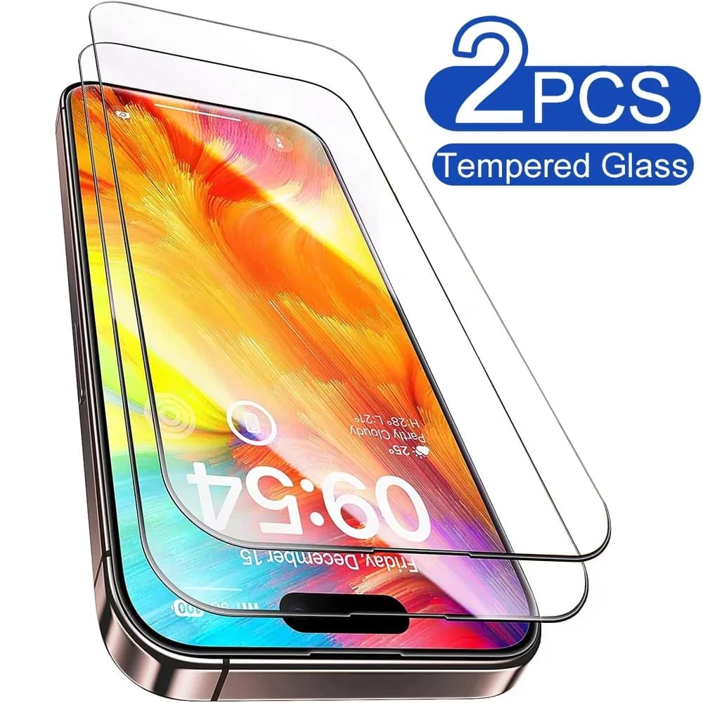 Tempered Glass Protective Film for iPhone 17 15 13 16 Pro Max, Screen Protector for iPhone 14 11 12 Pro Max 13 Mini 16e Air 7 8 Plus SE XR XS X