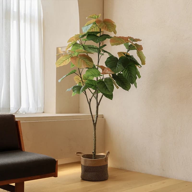 Artificial Plant Bonsai from Interior for Living Room, Fin Tree in Vase, Decorative Ornament Autonomous Heart Shape