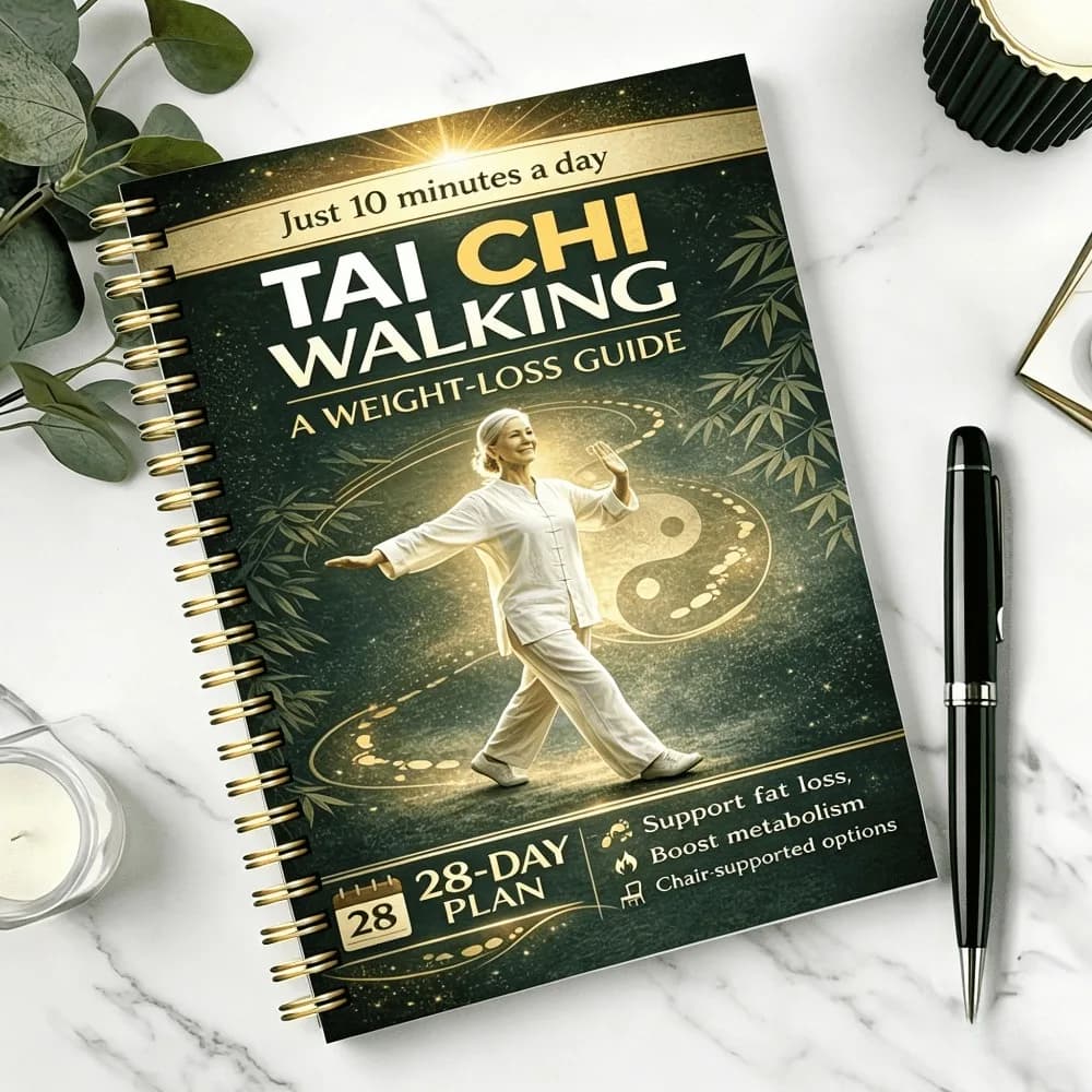 Tai Chi Walking Seniors Beginners English Spiral Bound 10 Mins Daily 28-Day Weight Loss Fitness Guide Spedizione gratuita