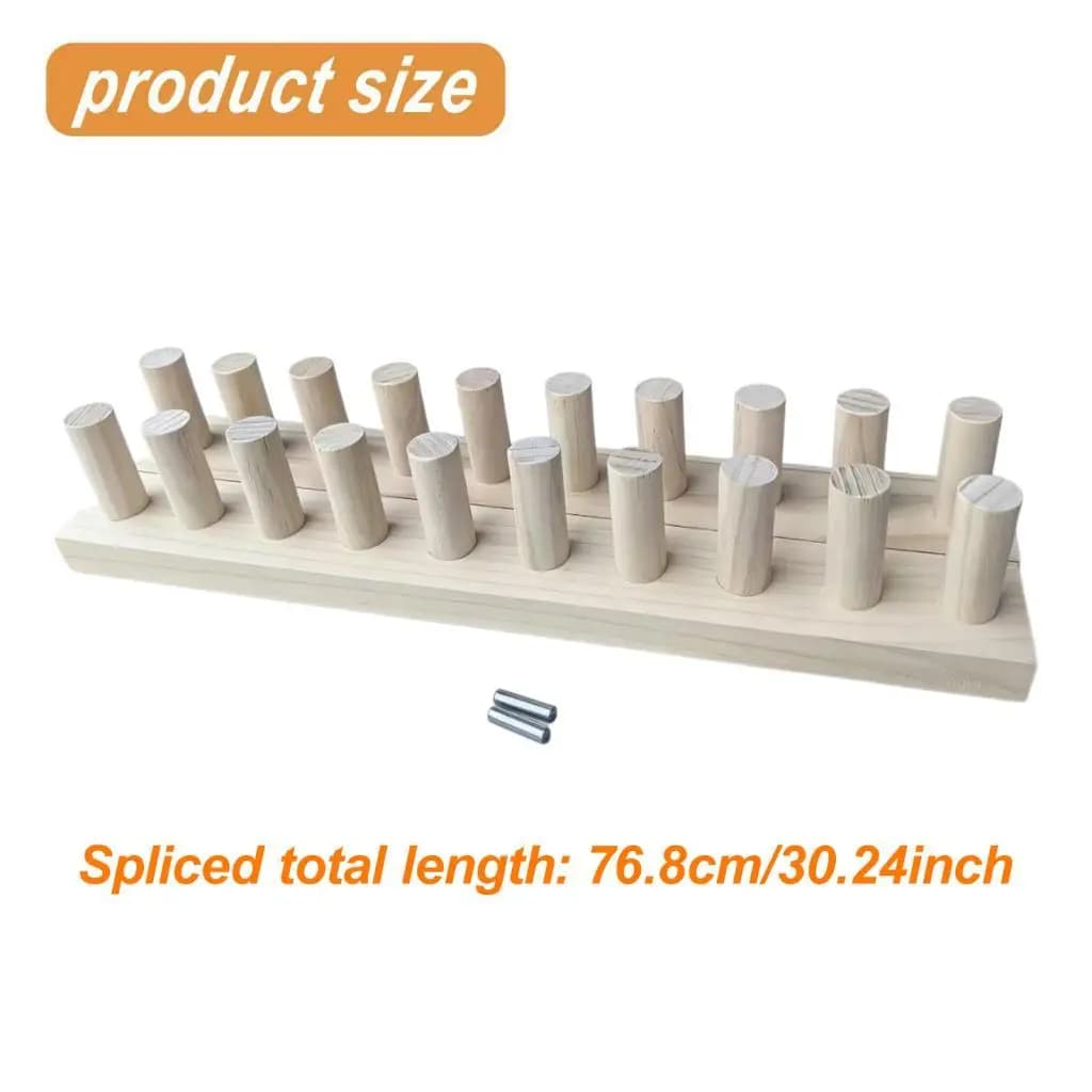 Wooden Knitting Loom Sturdy Reusable 30.2 Inch Long DIY Crafting DIY Weaving