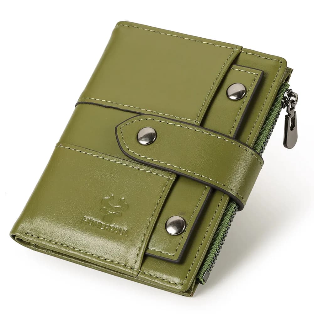 Portafogli da donna alla moda Porta carte RFID in vera pelle con finestra identificativa Borsa per soldi femminile dal design di lusso con tasca portamonete