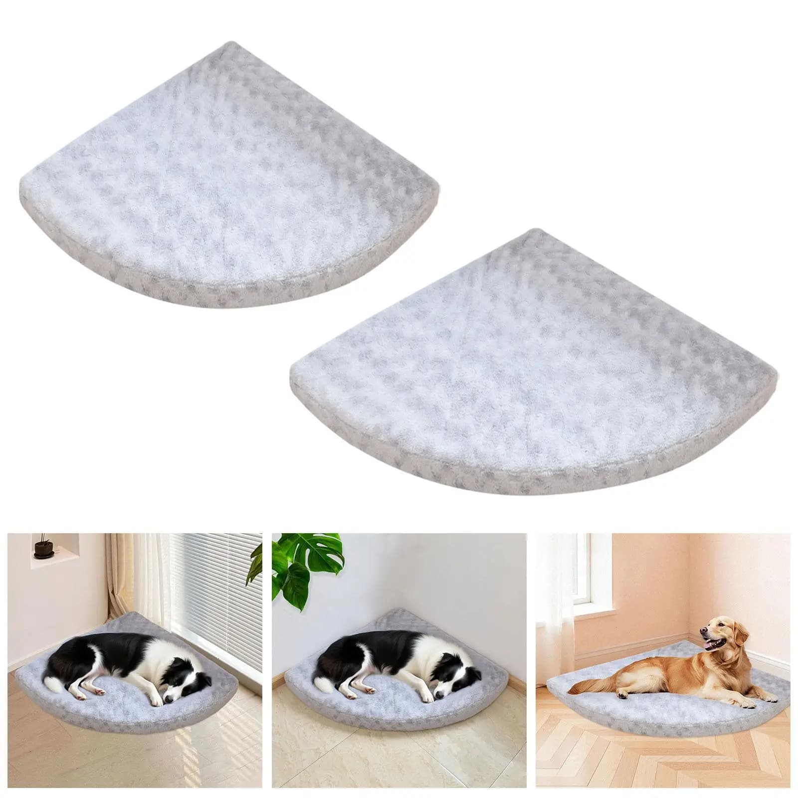 Cuccia Angolare Imbottita Spessa per Cani, Tappetino Antiscivolo Accogliente per Animali Domestici, per Divano, Gabbia per Cani, Recinto per Gatti
