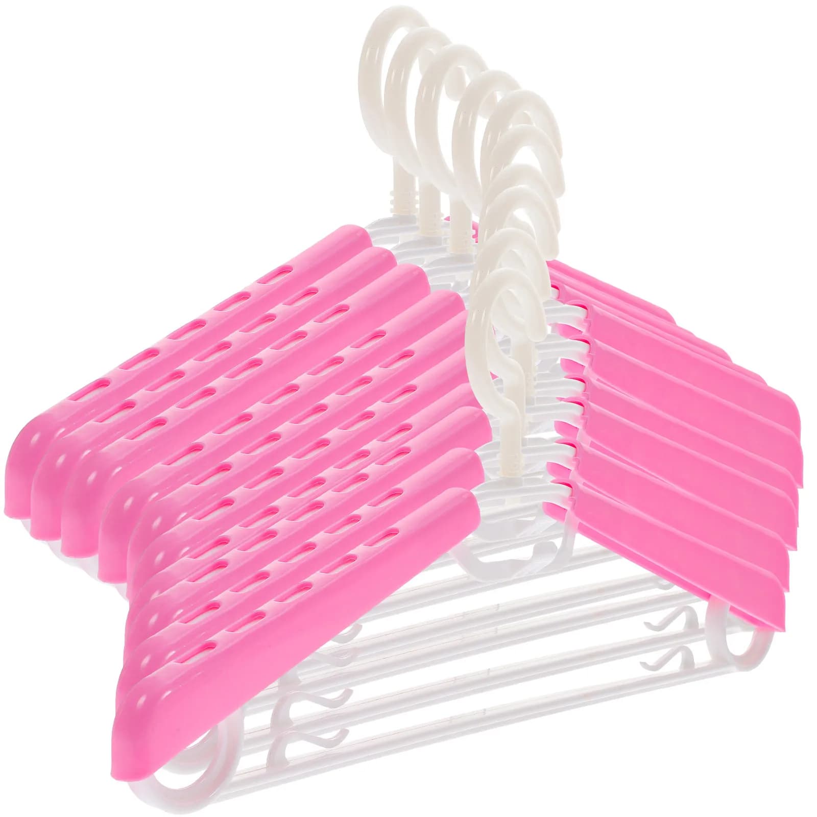 10 adjustable plastic coat racks for sweaters, coats, ties, pants, organization and drying in the closet