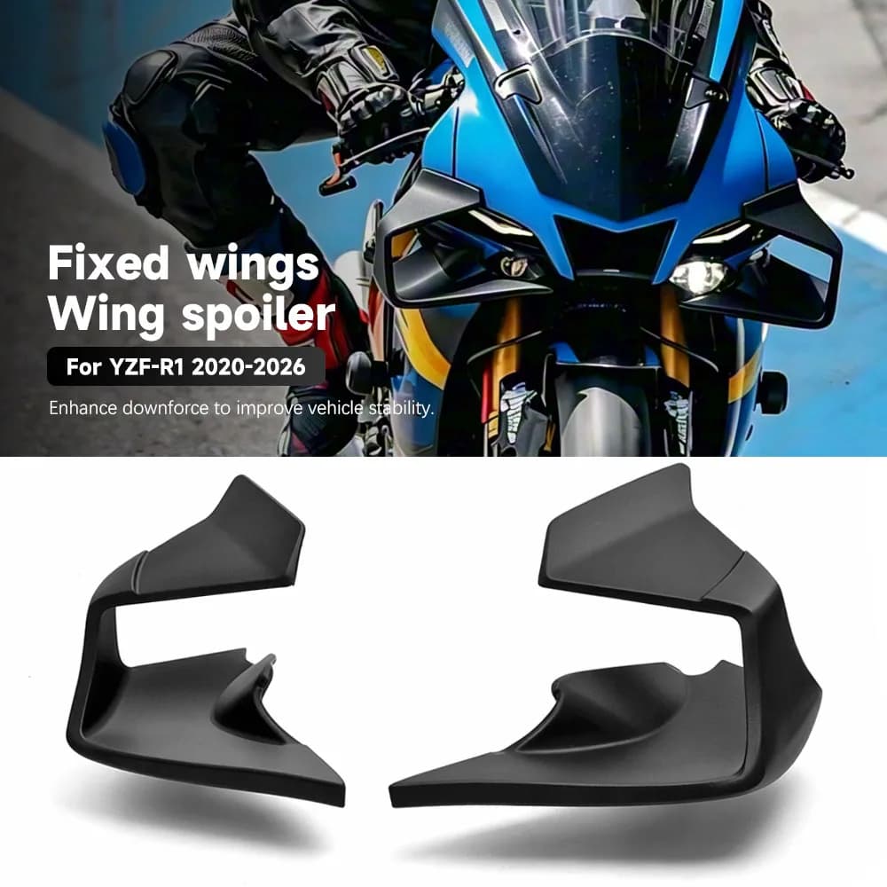 For Yamaha YZF-R1 YZF R1 2020-2026 Motorcycle R1 GP Side Winglet Front Spoiler Wing Fairing Fixed Lower lip Wing Accessories