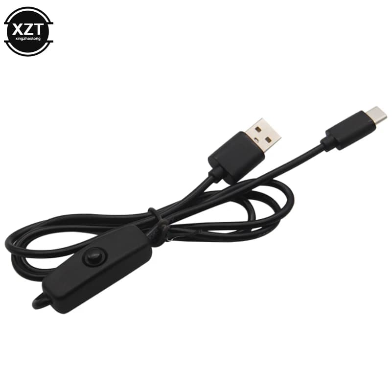 Universal USB charging cable type C 5V 3A for Raspberry Pi 4 power cord with ON/OFF switch for RPI 4 model B RPI 4B computer