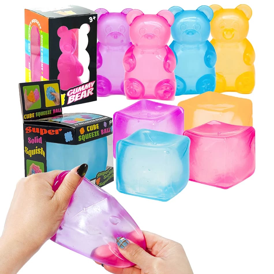 Cute Bear Maltose Squeeze Toy Dough Colorful Sensory Toy Creative New Item Desk Decoration Stress Relief Doll