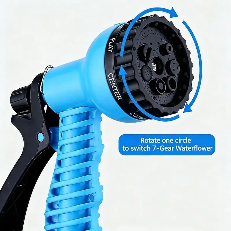 Garden Hose Water Pipe 7 Spray Modes Water Hose Non Folding Design High-pressure Water Pipe For Courtyards Lawns Car Washing