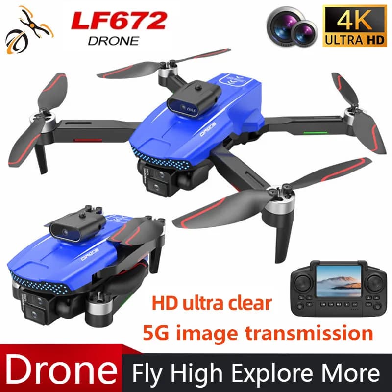 NUOVO LF672 Drone 4k HD Drone professionale Doppia fotocamera WIFI Aereo con schermo di controllo remoto Quadcopte Drone per evitare ostacoli