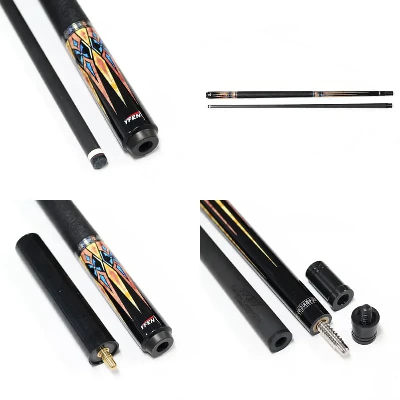 SFW Certificate High-tech Handmade YFEN M3S Carbon Fiber Shaft & Maple Butt Billiard Pool Cue Stick With Extension