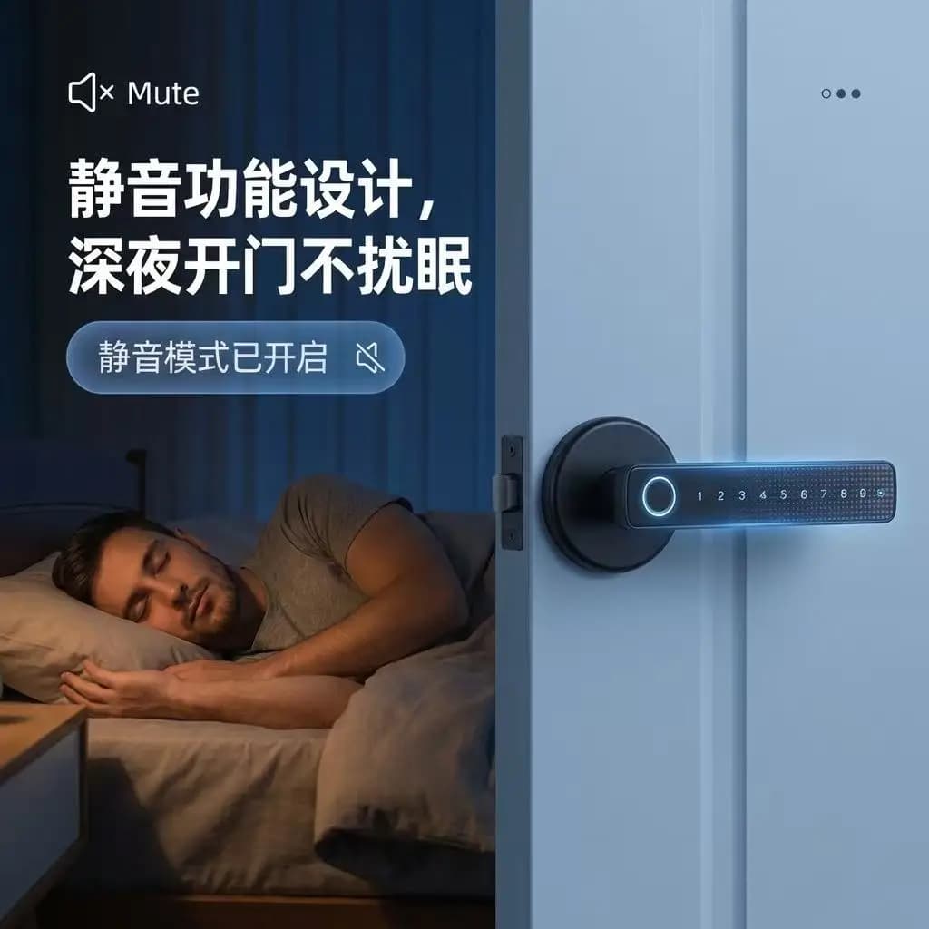 Smart Fingerprint Door Lock for Bedroom Indoor Wooden Door Tuya App Control Keyless Entry Spherical Lock