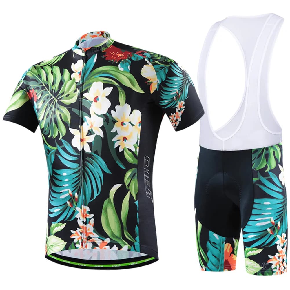 MTB Cycling T-shirts, Men's Short Sleeved Cycling T-shirts, gel padded shorts set, fast drying soft mesh bicycle clothing
