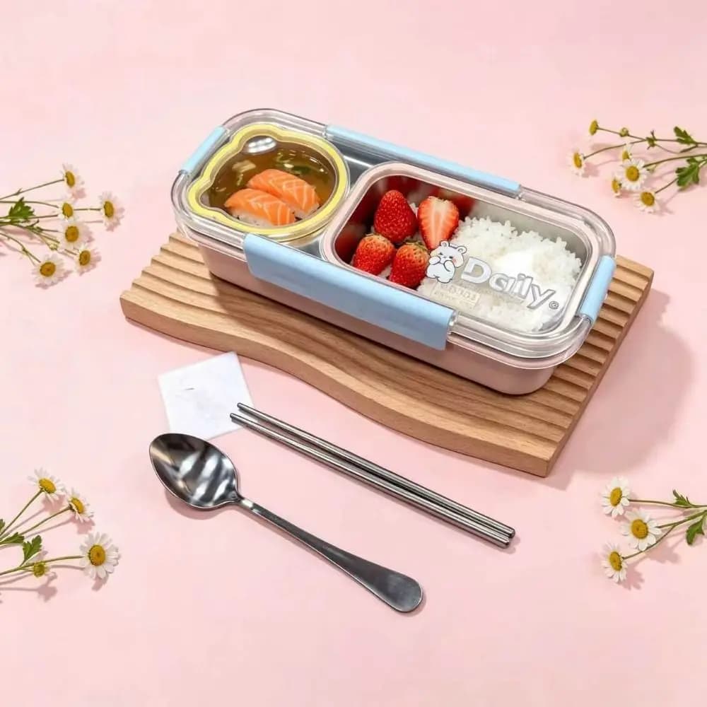 Portable Insulation Lunch Box BPA Free Microwaveable Divides Food Container Leak-proof Sealed Lid Snack Food Box Portion Control