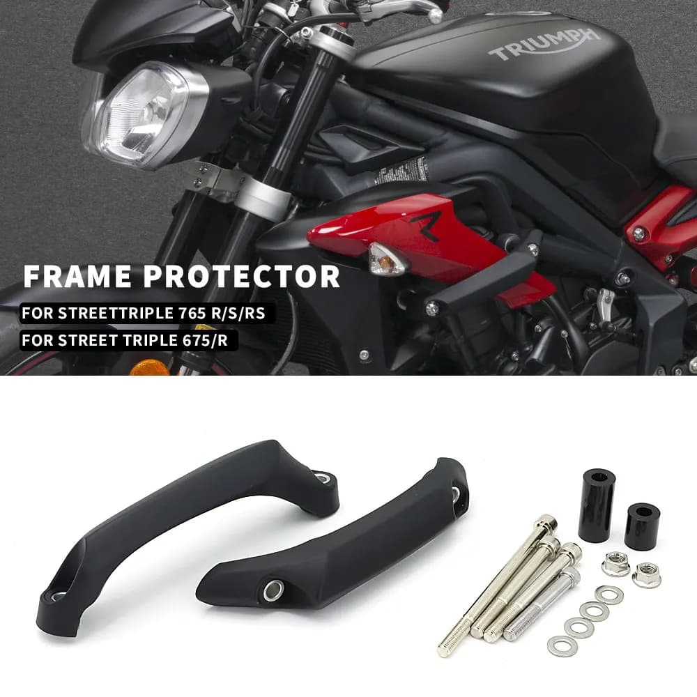 NUOVO PER Street Triple 765 RS RS 765S 765R 765RS 675 675R Motore Del Motociclo Guard Crash Paratelaio Caduta Protezione Kit di