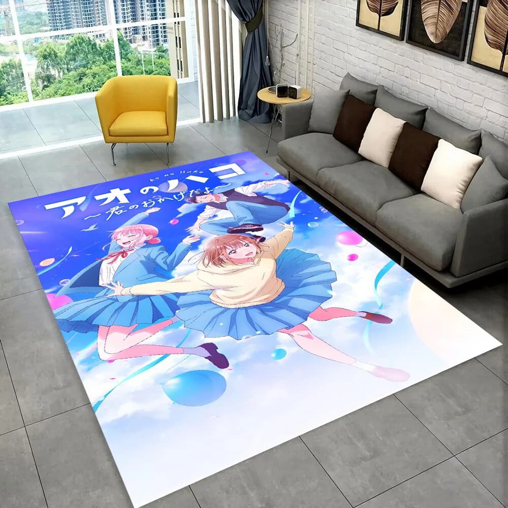 3D Cartoon Blue Box Ao No Hako Love Anime Hina Carpet For Home Living Room Bedroom Sofa Zerbino Decor, children's non-slip mat