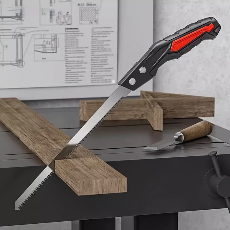 Red Handle Hand Saw for Wood Machining Shaft Shears Fruit Tree Potting S aw Portable Durable Tool for Carpentry and Gardening
