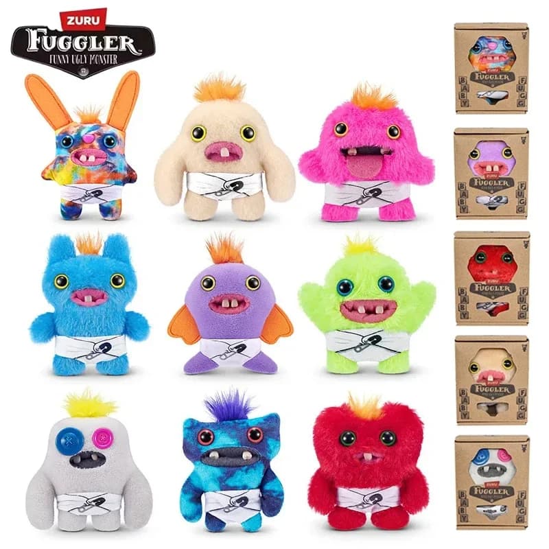 Fuggler Peluche Baby Serie Mr Needles Divertente Brutto Mostro Fuggs Munch Rabid Coniglio Occhi Larghi Semo Bambola di Pezza Regalo Peluche 9 CM