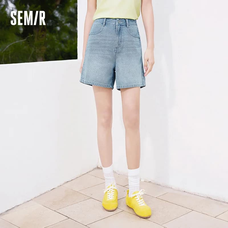 Semir Slimming Straight Leg Denim Shorts Women Cooling 2025 Summer New Leg Lengthening Fashionable Casual Shorts