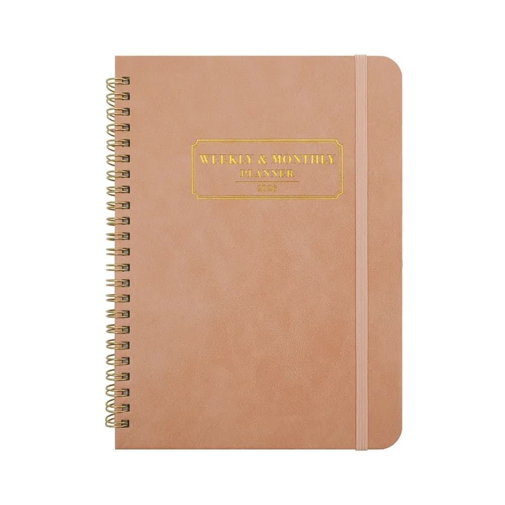 Agenda settimanale A5 a spirale 2026-2027 Forte agenda aziendale a doppio filo Notebook Schede mensili Note Pagine Calendario mensile Planner