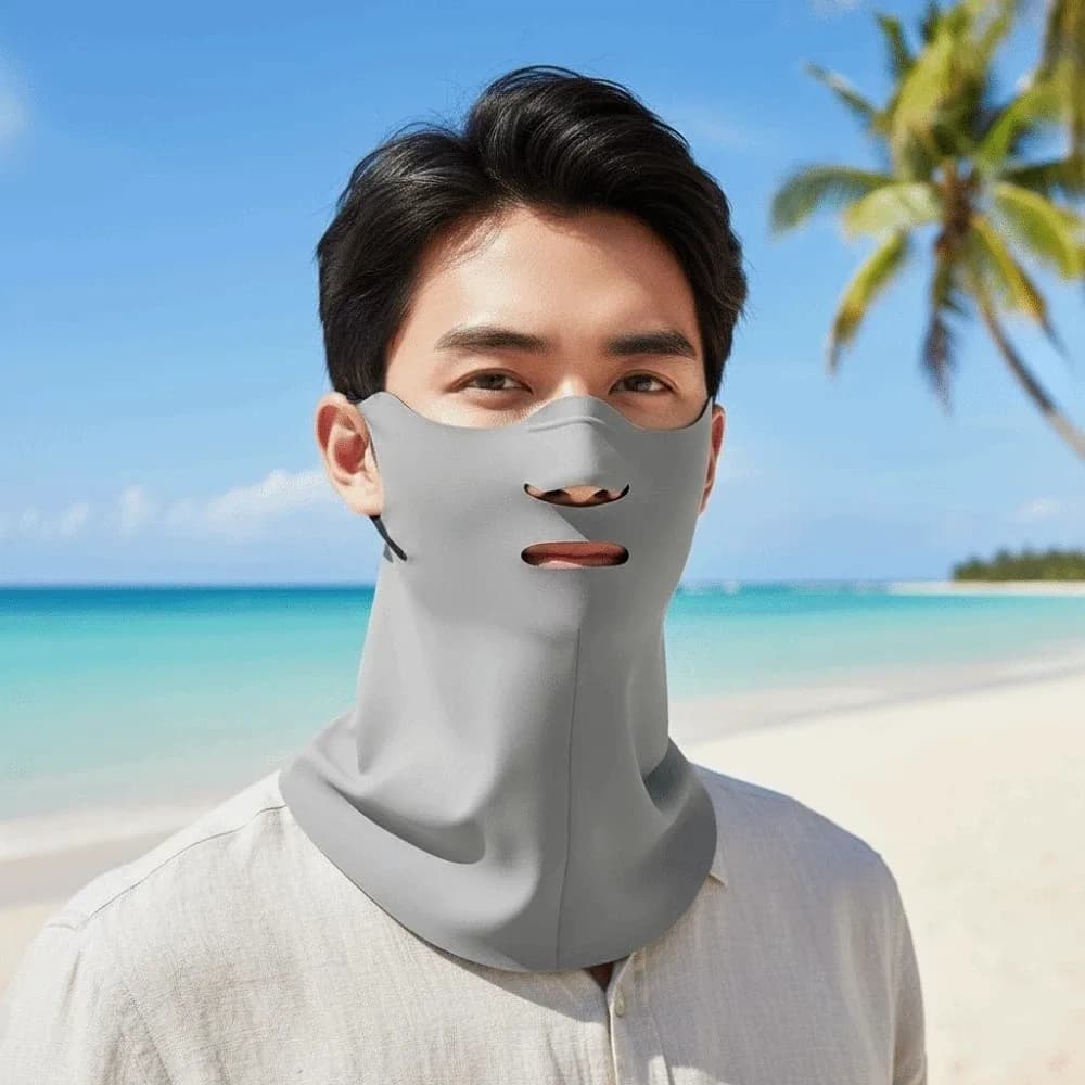 Cycling Nylon Neck Sunscreen Mask Elastic Polyester Face Sun Protection Lightweight Thin Breathable Sunshade Mask Summer