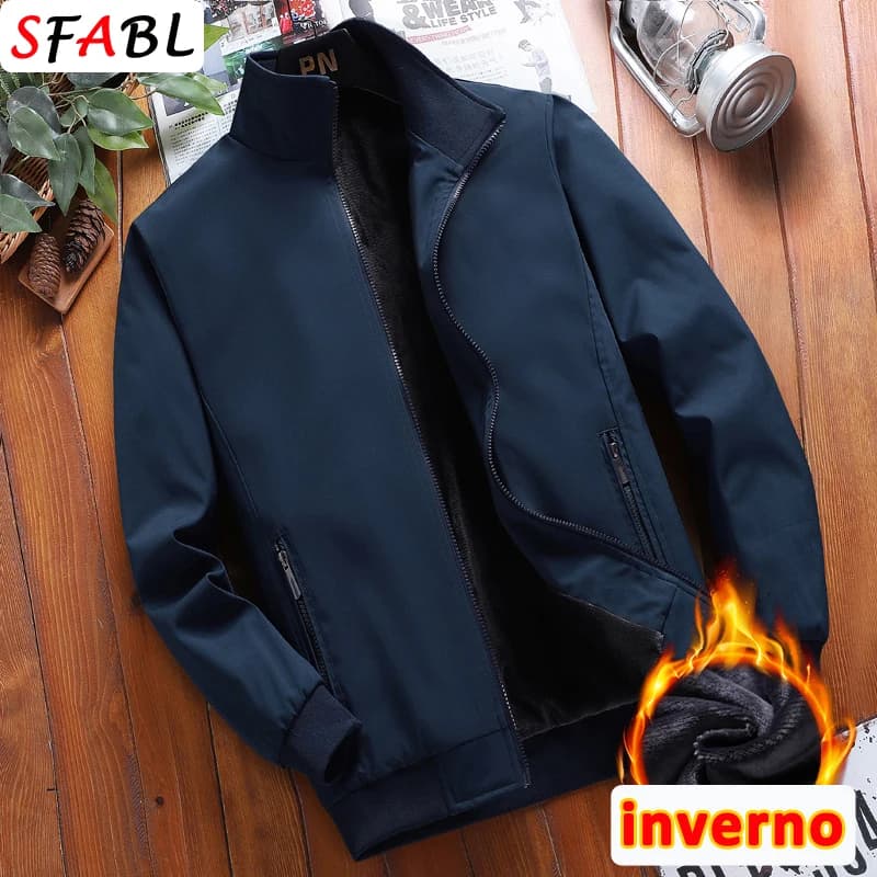Giacca invernale spessa e calda da uomo causale da ufficio da lavoro cappotti da uomo giacche autunnali giacca invernale da uomo capispalla di lusso L-3XL