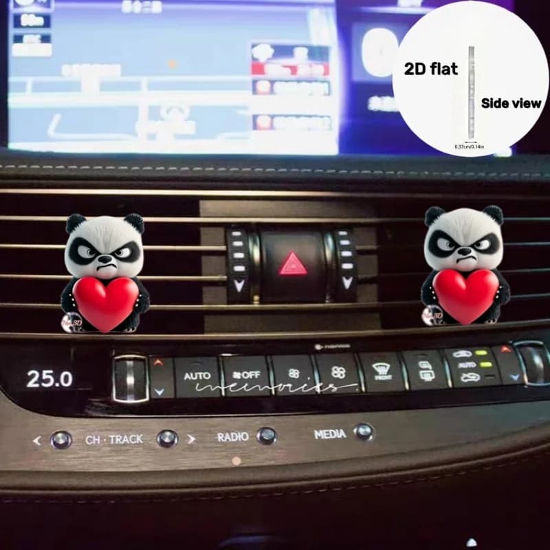 2D Kawaii Panda Car Vent Aromatherapy Diffuser Auto Acrylic Plate Deodorant Interior accessory Gadget Tucson