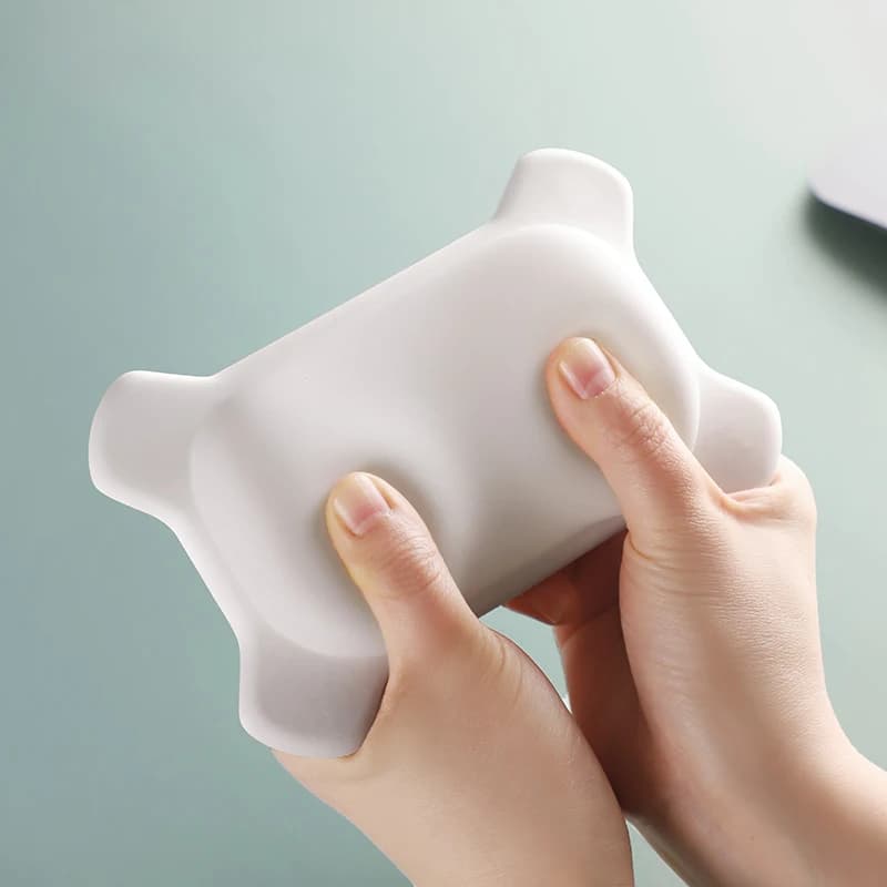 Supporto per poggiapolsi in silicone per tappetino per mouse, bracciolo per computer portatile, per scrivania, tappetino per tastiera ergonomico