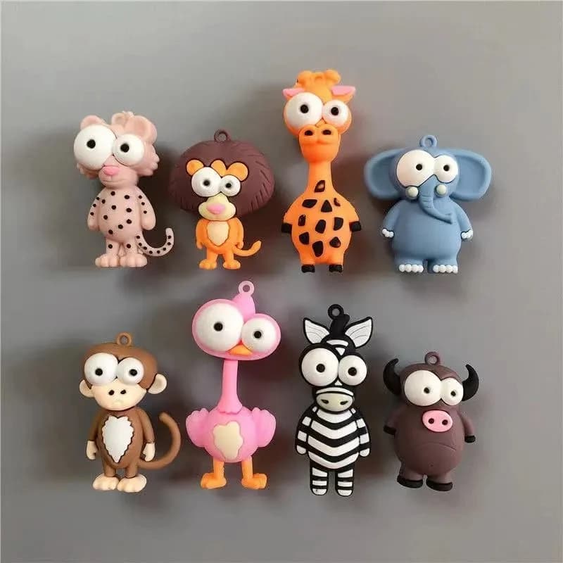 Magneti animali 3D Decorazione magnetica creativa unica per frigorifero/lavagna/lavagna per bambini