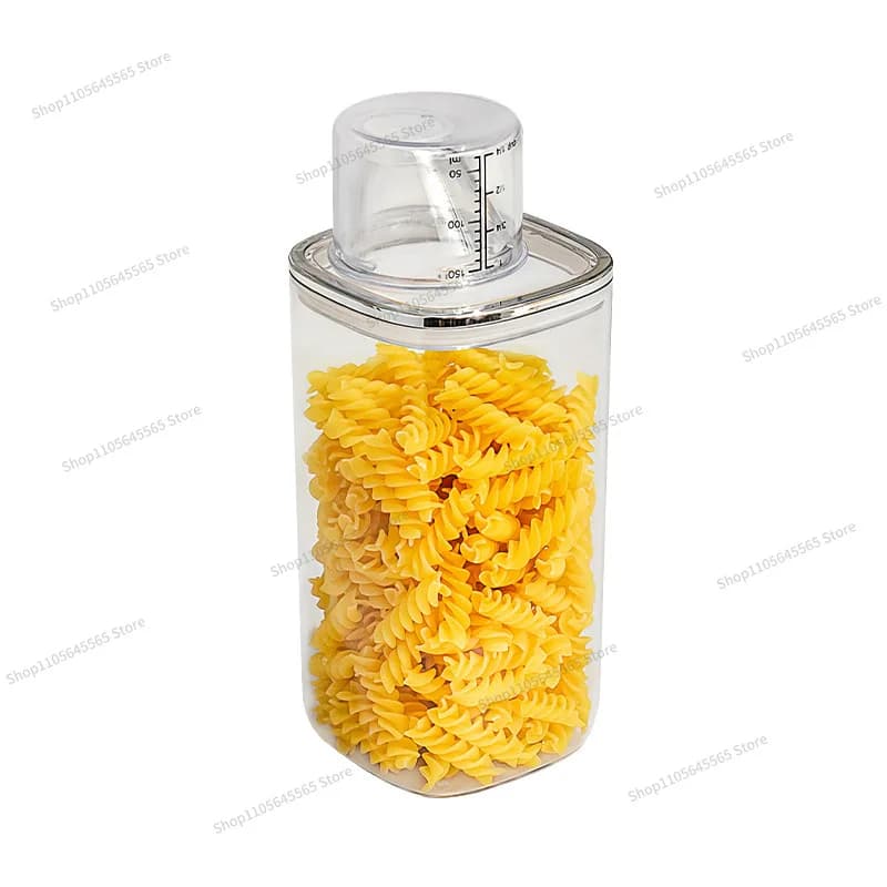 For Sealed jar with measuring cup for household use, insect proof and moisture-proof, kitchen dry goods storage jar