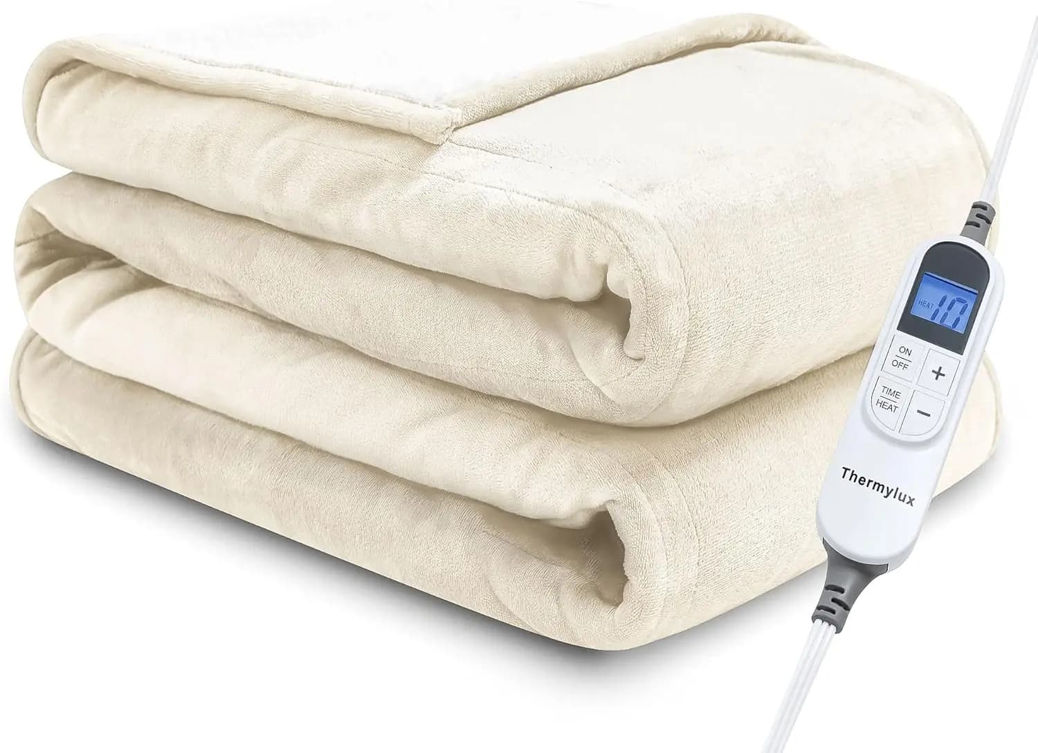 Coperta Elettrica Full Size 72x84, 10 Livelli di Calore e Timer 12H, Riscaldamento Rapido, Protezione dal Surriscaldamento, Lavabile in Lavatrice