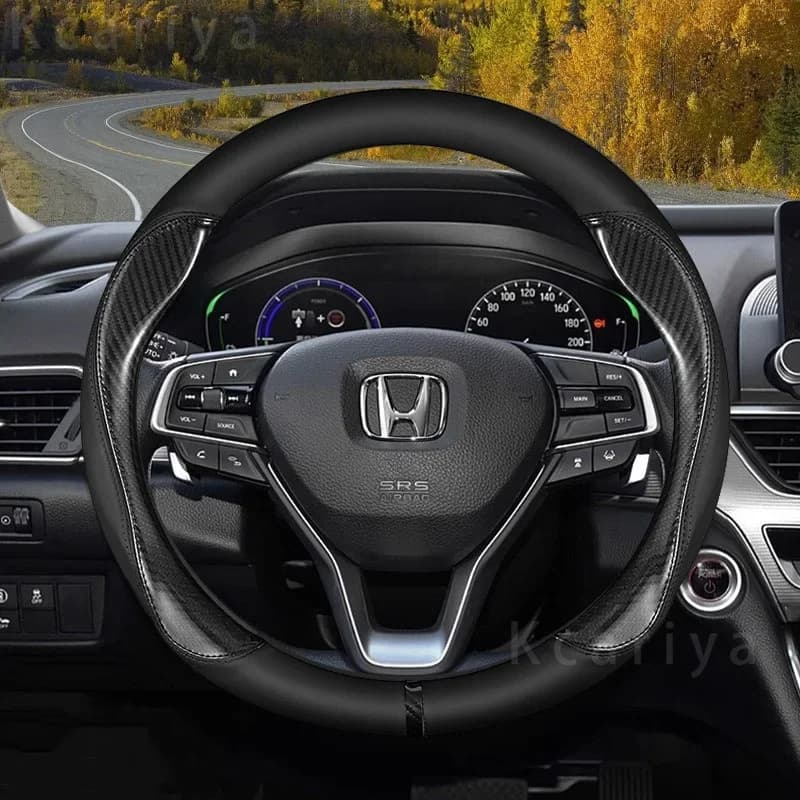 Per Honda Civic 2004 2006 2007 2008 2009 2012 2013 2014 2015 coprivolante per Auto accessori Auto antiscivolo in pelle PU