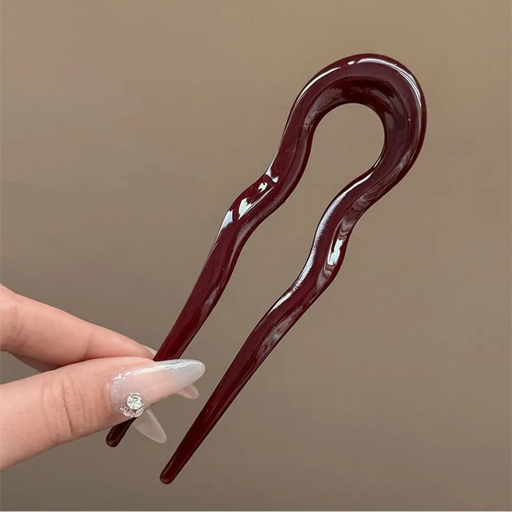 Moda a forma di U forcina per capelli forcella in acetato bastoncini per capelli strumenti per lo Styling dei capelli accessori per copricapo tartarugato per le donne ragazze
