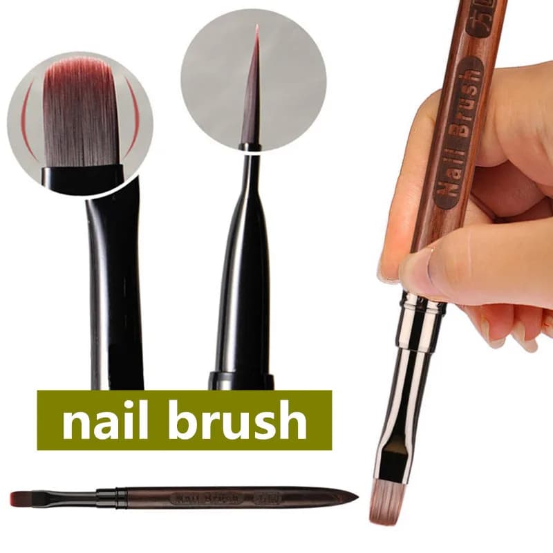 8Style Sandalwood Handle Nail Drawing Brushes For Manicure Painting Gradient UV GEL Extension Builder Drawing Pen