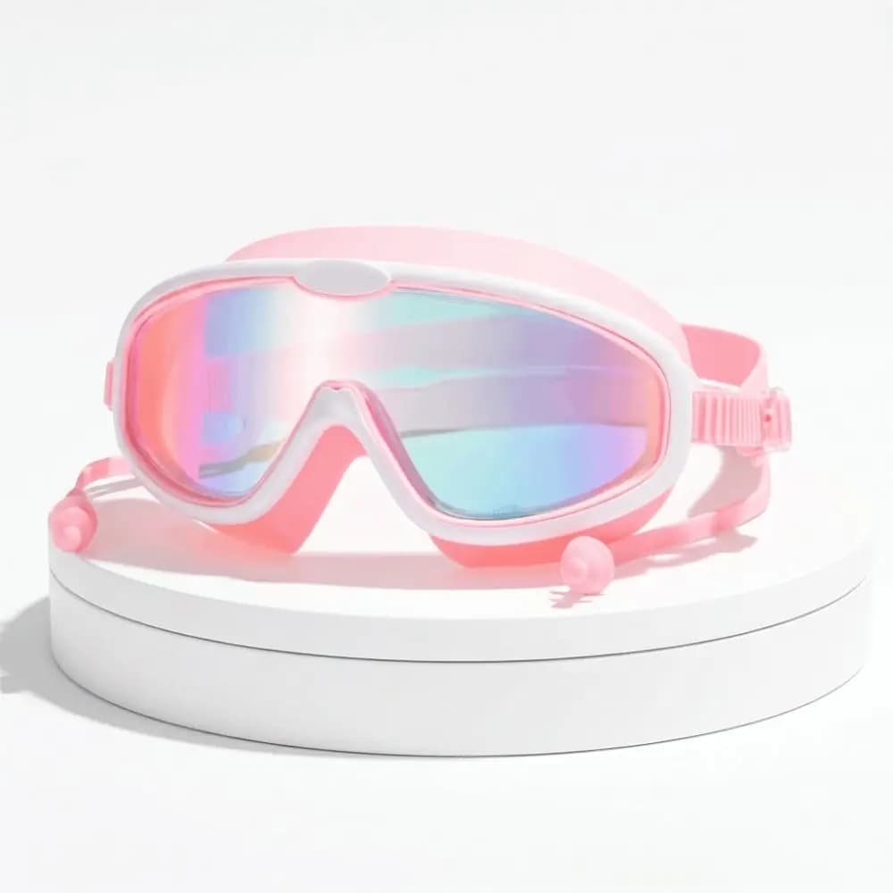 Anti-Fog Swimming Goggles HD View Wide View Big Frame Swim Goggles UV Protection Waterproof Large Frame Swim Goggles For Youth