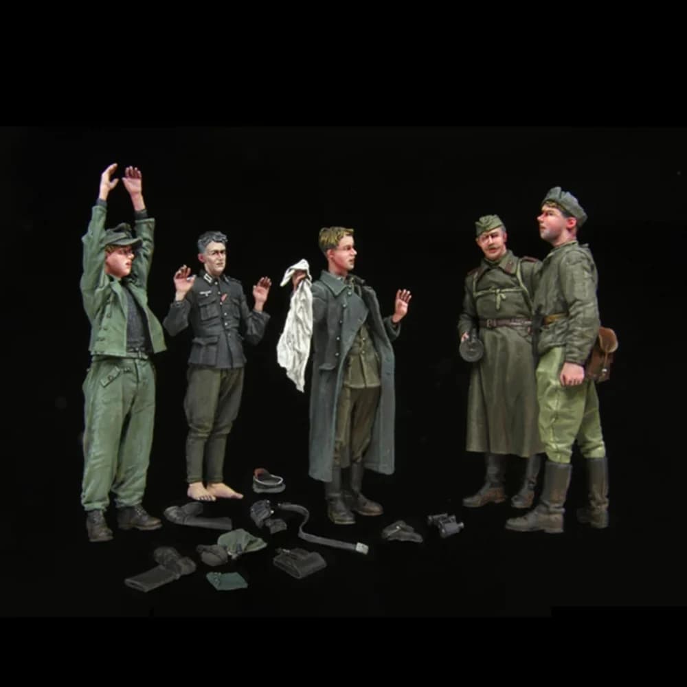Kit modello non verniciato con figura in resina 1/35, tema militare, (5 persone) non assemblato e non verniciato GK, 741R