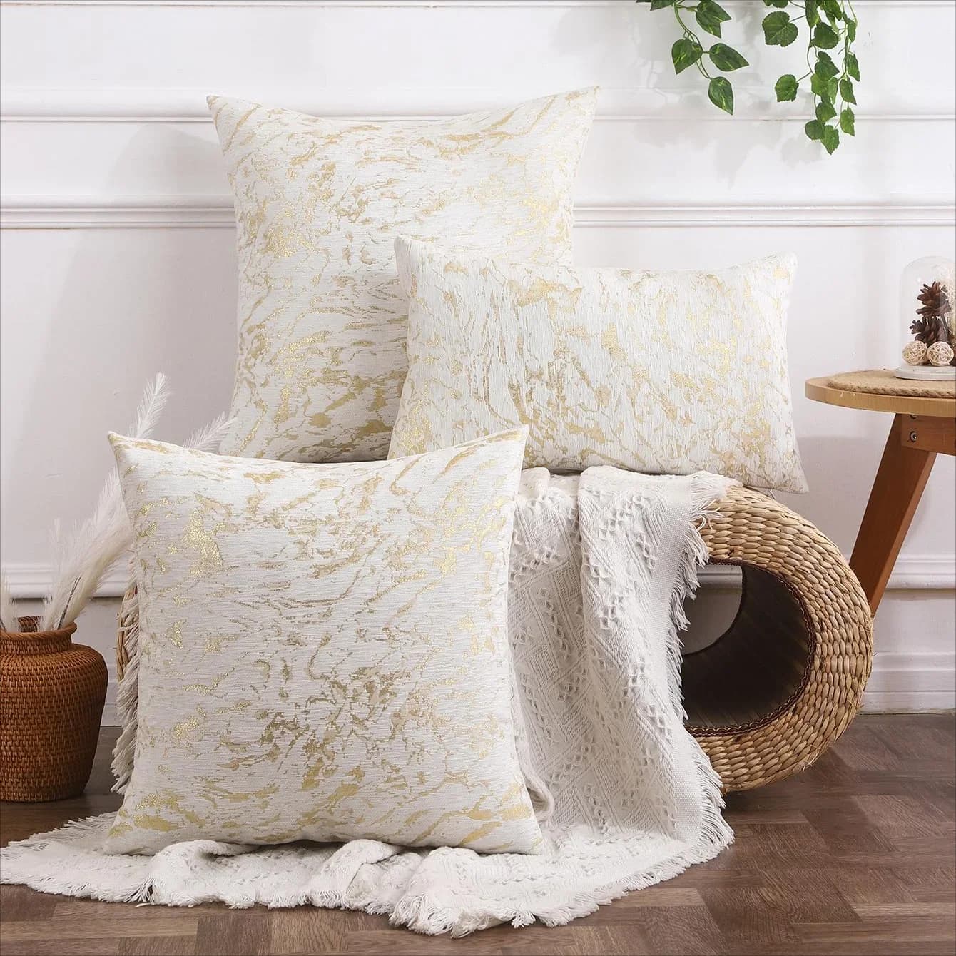 Chenille Cushion Lining Soft Pillows Federation for Square Luxury Cushion with Sewn Edge Sofa Living Room Decor Federa