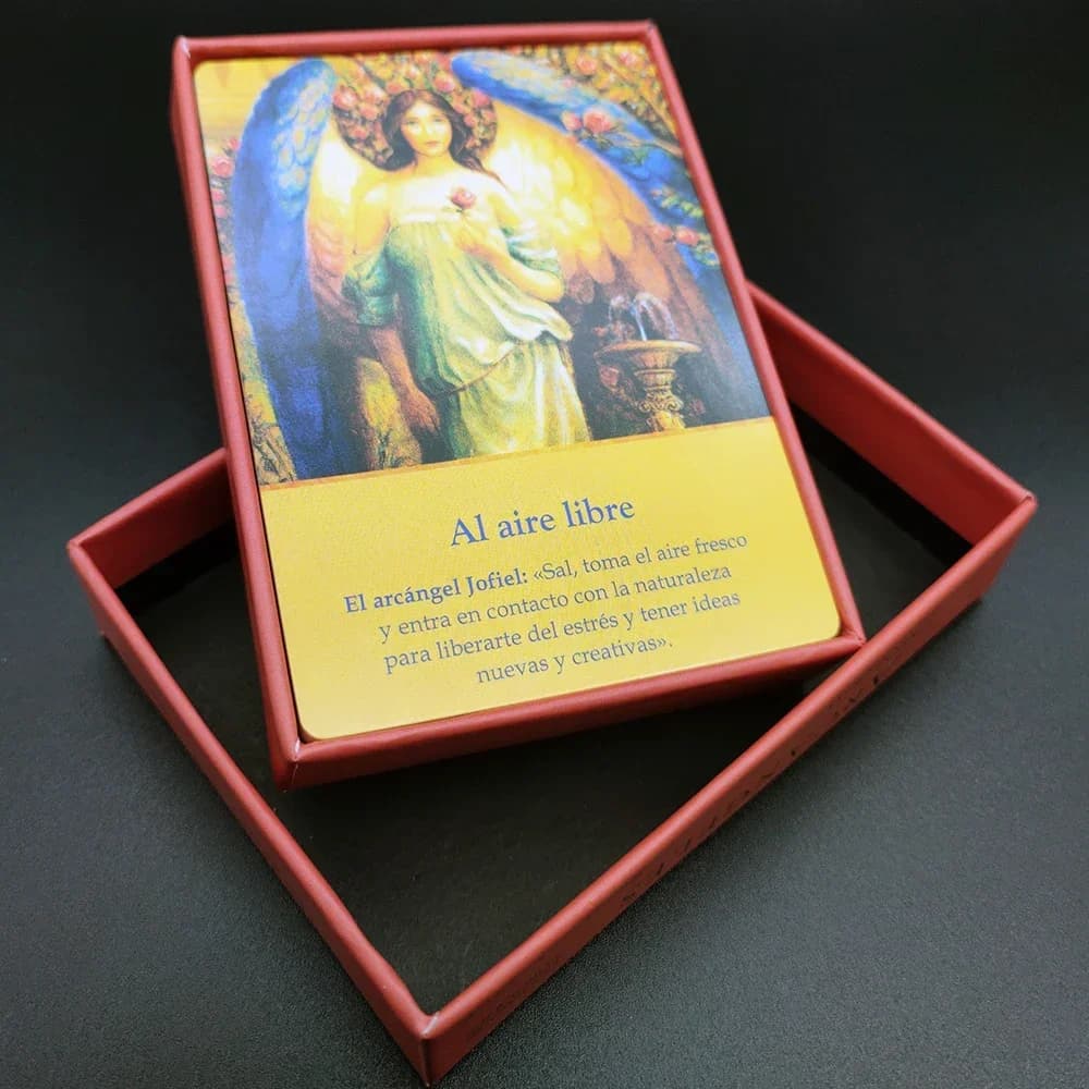 12 × 8,7 cm (4,72 × 3,43 pollici) NUOVE Carte Oracolo dell'Arcangelo in versione spagnola. Carte dei Tarocchi Spagnole per Principianti. Mazzo di Carte Oracolo